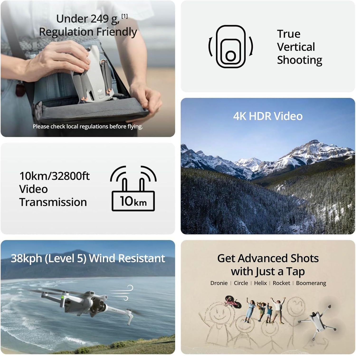โดรน DJI Mini 3 / Mini 4K / Ma - Drone Camera 4K บทวิจารณ์และราคา