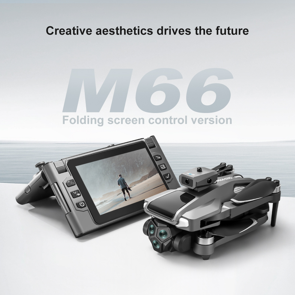 โดรนพับได้ M66 RC พร้อมหน้าจอพ - Drone Camera 4K บทวิจารณ์และราคา
